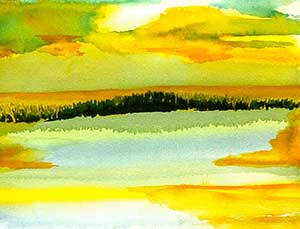 Marsh Sunrise by Sue Kelman