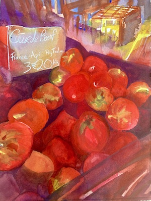 Toulouse Market Tomatoes by Sue Kelman
